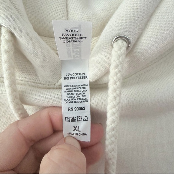 Happiness Project "You Matter" Cream Graphic Hoodie XL - Picture 3 of 9